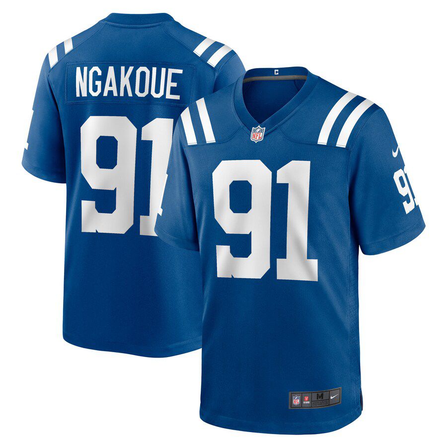 Men Indianapolis Colts #91 Yannick Ngakoue Nike Royal Player Game NFL Jersey
